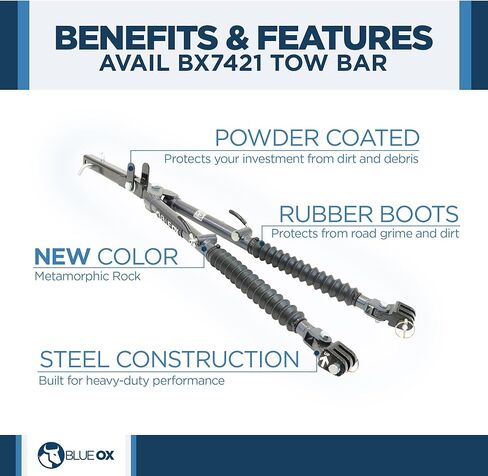 شريط سحب متوفر من Blue Ox BX7421 من الفئة IV مع جهاز استقبال 2 بوصة | تصنيف سحب 10000 رطل | مزالج غير ملزمة حاصلة على براءة اختراع | كابلات أمان متضمنة | صخرة متحولة in Saudi Arabia