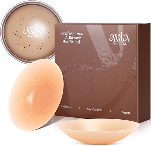 Nipple Covers for Women, Reusable Adhesive Sticky Bra, Washable Silicone Pasties Cover, Non-Adhesive Nipple Area in Saudi Arabia