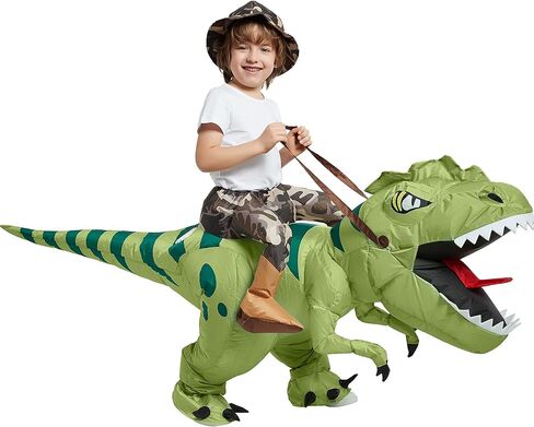 One Casa Inflatable Dinosaur Costume Kids,Blow Up Ride T Rex Suit,Halloween Costumes for Boys Girls in Saudi Arabia