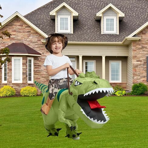 One Casa Inflatable Dinosaur Costume Kids,Blow Up Ride T Rex Suit,Halloween Costumes for Boys Girls in Saudi Arabia