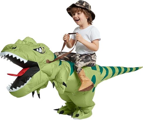 One Casa Inflatable Dinosaur Costume Kids,Blow Up Ride T Rex Suit,Halloween Costumes for Boys Girls in Saudi Arabia