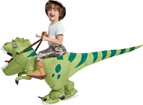 One Casa Inflatable Dinosaur Costume Kids,Blow Up Ride T Rex Suit,Halloween Costumes for Boys Girls in Saudi Arabia