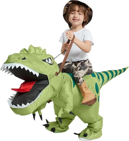 One Casa Inflatable Dinosaur Costume Kids,Blow Up Ride T Rex Suit,Halloween Costumes for Boys Girls in Saudi Arabia