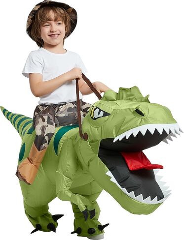 One Casa Inflatable Dinosaur Costume Kids,Blow Up Ride T Rex Suit,Halloween Costumes for Boys Girls in Saudi Arabia