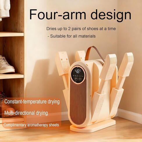 Portable Boot Dryer Folds for easy storage Constant-temperature dehumidification Features aromatherapy deodorization 360-minute timer 4 boot heaters Suitable for work boots ski boots sneakers socks in Saudi Arabia