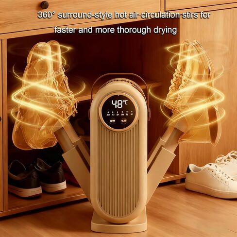 Portable Boot Dryer Folds for easy storage Constant-temperature dehumidification Features aromatherapy deodorization 360-minute timer 4 boot heaters Suitable for work boots ski boots sneakers socks in Saudi Arabia