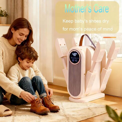 Portable Boot Dryer Folds for easy storage Constant-temperature dehumidification Features aromatherapy deodorization 360-minute timer 4 boot heaters Suitable for work boots ski boots sneakers socks in Saudi Arabia