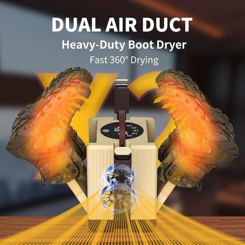 Heapsion 6-Arm Shoe Dryer and Deodorizer, Fast 360° Drying in 15s with Rose Salt Box, Foldable Boot Dryer with Timer for 3 Pairs, Portable for Travel, Home, Gym in Saudi Arabia