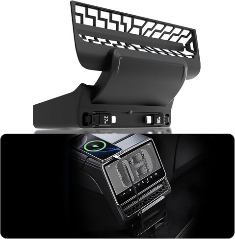 محور USB لـ Tesla Model Y Juniper 2025 2026 Model 3 Highland 2024 2025 ، 120W Type-C-C-Cover Extension Cover Cover Fast Charger Center Station مع كابل قابل للسحب in Saudi Arabia