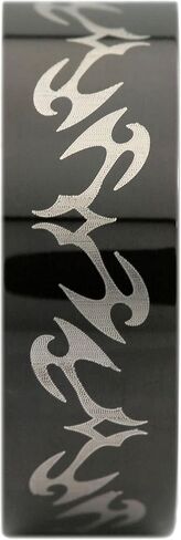 Black Stainless Steel Ring Tribal Gothic Band 8mm in Saudi Arabia
