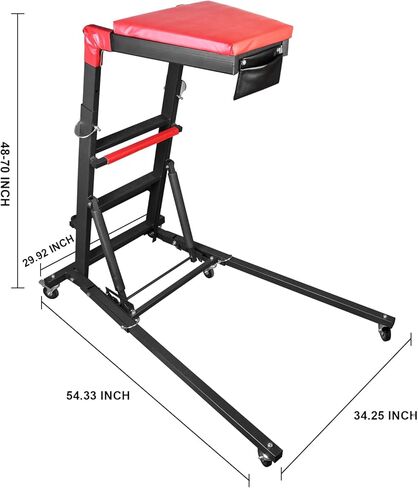 Topside Creeper for Truck, 48-70 Inch Adjustable Automotive Engine Creeper with 6-Wheel Design，441 lbs Capacity for Home Garage, Workshop Repair Maintenance in Kuwait