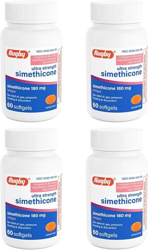 Simethicone 180mg Softgels Anti-Gas Generic for Phazyme Ultra Strength 6 PACK 360 ea. by Rugby in Saudi Arabia