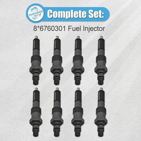 6760301 مجموعة من 8 حاقن وقود متوافق مع Ford F250/F350 1983-1994 IDI 6.9L 7.3L غير متوافق مع ديزل Powerstroke in Kuwait