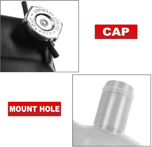 Radiator Coolant Overflow W/Cap for Dodge for Ram 1500 2002-2004 for Ram 2500 2003-2007 2009 for Ram 3500 2004-2007 Plastic Front 3pc 603487 5072602AA, 3-7 Days Delivery in Kuwait