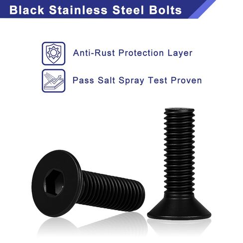 Aluminum M6x24 Tapered Washer Kit with Black Stainless M6x20 Countersunk Bolts — 16-Pack for Cars SUVs Trucks Pickups ATV UTV (Black) in Saudi Arabia