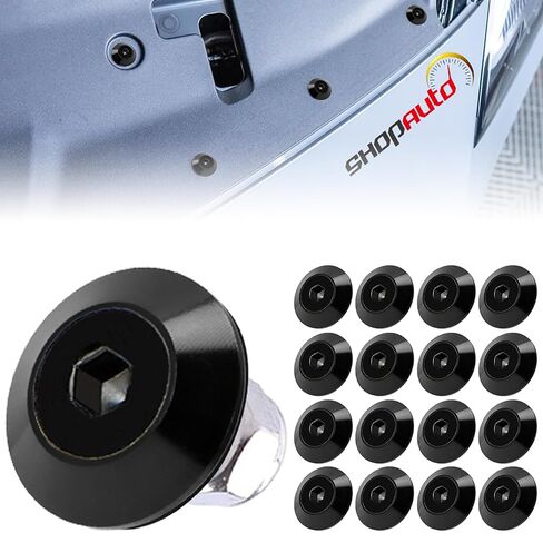 Aluminum M6x24 Tapered Washer Kit with Black Stainless M6x20 Countersunk Bolts — 16-Pack for Cars SUVs Trucks Pickups ATV UTV (Black) in Saudi Arabia