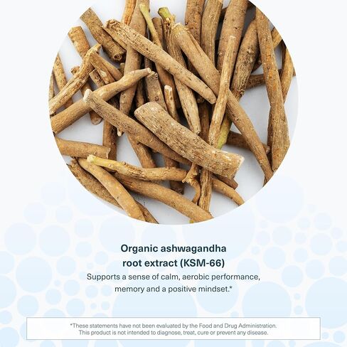 علكات الأشواغاندا من يوثيوري مع KSM-66، تساعد على تقليل التوتر، نكهة التوت الأزرق، 60 قطعة in Kuwait