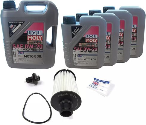 Oil Change Kit Compatible with Land Rover LR4, Discovery 5, Range Rover Sport, And Full Size, Includes Mahle Oil Filter, 9 Liters Special Tech LR SAE 0W-20 Oil, Drain Plug, & Cling in Kuwait