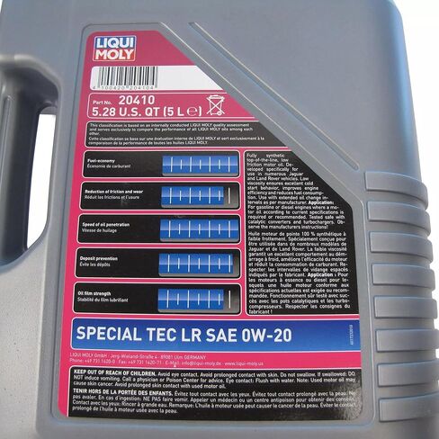 Oil Change Kit Compatible with Land Rover LR4, Discovery 5, Range Rover Sport, And Full Size, Includes Mahle Oil Filter, 9 Liters Special Tech LR SAE 0W-20 Oil, Drain Plug, & Cling in Kuwait