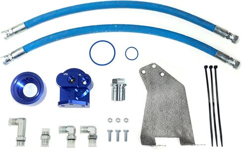 طقم نقل فلتر الزيت Pacbrake HP10593 يناسب 2010-2018 RAM 2500/3500 مع محرك Cummins سعة 6.7 لتر (خيط 1-16) | سهلة التركيب | البناء الثقيل | المكونات متضمنة in Saudi Arabia
