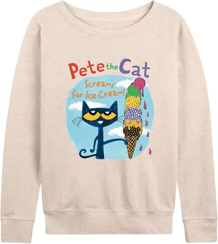 Pete The Cat - Screams for Ice Cream - Women's French Terry Pullover in Saudi Arabia