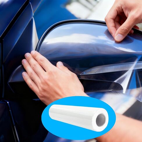 واقي باب السيارة - شريط حماية شفاف لحواف الحواف العالمية لحماية عتبة باب السيارة الداخلية De Puertas De Carro من خدش الكلاب، أحذية متسخة، 7.87 بوصة * 10 قدم، شفاف in Kuwait