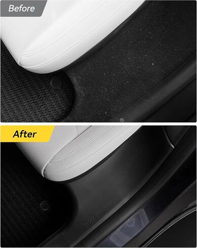 3W Tesla Model Y Juniper Door Sill Protector 2025 2026 أمامي وخلفي، مصد خلفي، واقي عتبة صندوق السيارة، واقي دخول الباب، غطاء مضاد للغبار، واقيات الحواف، الملحقات (ليست قياسية) in Kuwait