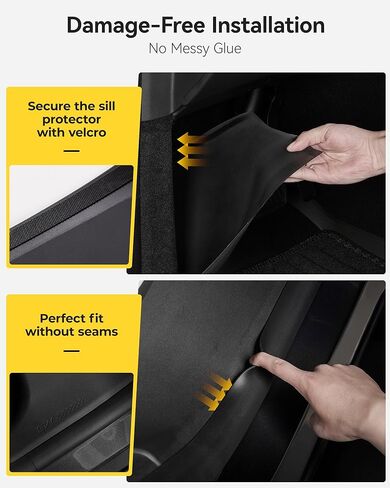 3W Tesla Model Y Juniper Door Sill Protector 2025 2026 أمامي وخلفي، مصد خلفي، واقي عتبة صندوق السيارة، واقي دخول الباب، غطاء مضاد للغبار، واقيات الحواف، الملحقات (ليست قياسية) in Kuwait
