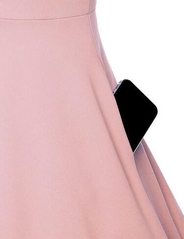 Women’s Casual 1950s Dresses for Women Vintage Cap Sleeves Modest Cocktail Party Swing Prom Dress with Pockets in Saudi Arabia