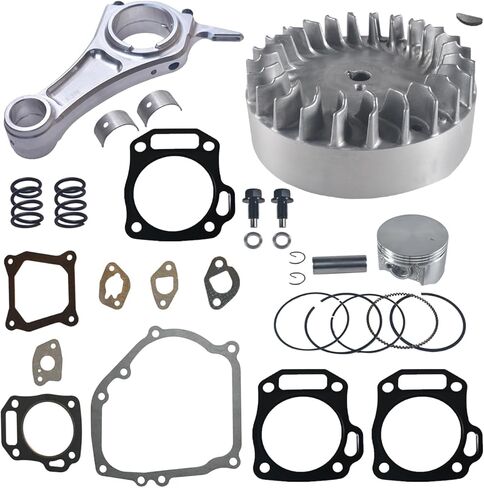 3.308" Billet Aluminum Connecting Rod And 10krpm Flywheel With 26lb Valve Spring And 70mm Flat Top Piston Kit For Predator 212cc Non-Hemi Engine Go Kart Cart in Saudi Arabia