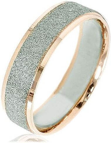 Gemini Women's 18K Gold Filled Anniversary Wedding Titanium Ring width 5mm Valentine's Day Gift in Saudi Arabia