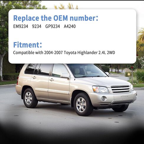 حامل عزم الدوران الأيمن الأمامي A4240 متوافق مع Toyota Highlander 2.4L 2004 2005 2006 2007، يستبدل #EM9234، 9234، S1036 in Saudi Arabia
