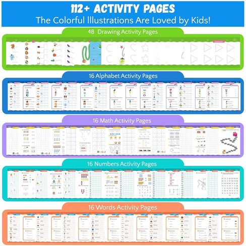 ممارسة الكتابة المخددة السحرية للأعمار من 3 إلى 8 سنوات، ممارسة الكتابة اليدوية المخددة للأطفال، كتاب الكتابة اليدوية القابل لإعادة الاستخدام، أنشطة التعلم لمرحلة ما قبل المدرسة لتتبع الحروف والأرقام، هدايا لصبي يبلغ من العمر 3 سنوات in Kuwait