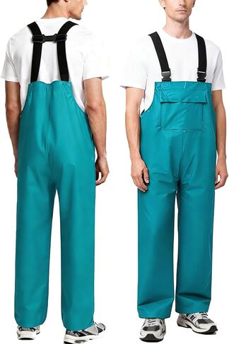 Waterproof Workwear Bib Rain Pants for Men Women Packable Rain Gear Outdoor Fishing Hiking Overalls in Saudi Arabia