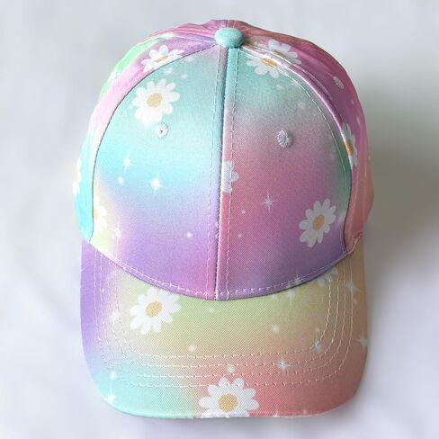Julerwoo Girls Tie dye Baseball Cap Cute Graphic Prints Adjustable Sun Hat for Toddlers Kids in Saudi Arabia