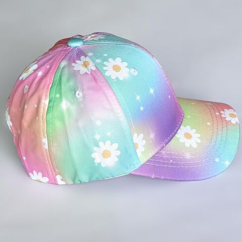 Julerwoo Girls Tie dye Baseball Cap Cute Graphic Prints Adjustable Sun Hat for Toddlers Kids in Saudi Arabia