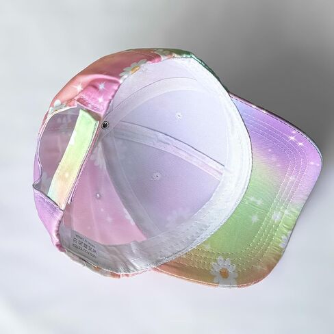Julerwoo Girls Tie dye Baseball Cap Cute Graphic Prints Adjustable Sun Hat for Toddlers Kids in Saudi Arabia