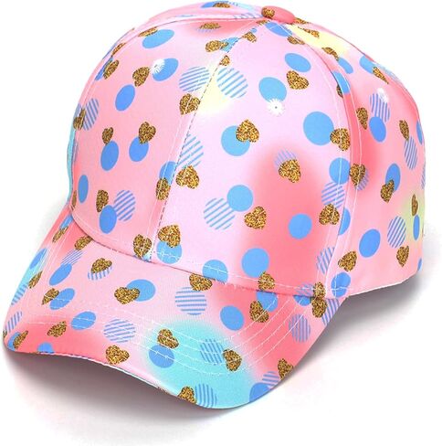Julerwoo Girls Tie dye Baseball Cap Cute Graphic Prints Adjustable Sun Hat for Toddlers Kids in Saudi Arabia