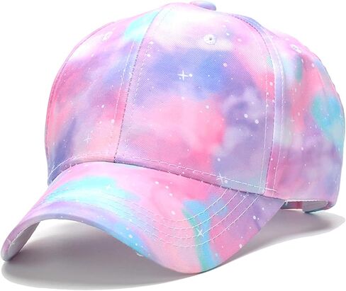 Julerwoo Girls Tie dye Baseball Cap Cute Graphic Prints Adjustable Sun Hat for Toddlers Kids in Saudi Arabia