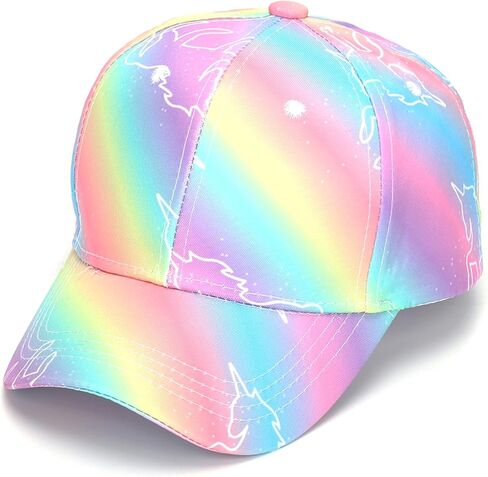 Julerwoo Girls Tie dye Baseball Cap Cute Graphic Prints Adjustable Sun Hat for Toddlers Kids in Saudi Arabia