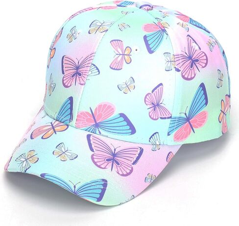 Julerwoo Girls Tie dye Baseball Cap Cute Graphic Prints Adjustable Sun Hat for Toddlers Kids in Saudi Arabia