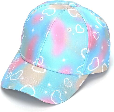 Julerwoo Girls Tie dye Baseball Cap Cute Graphic Prints Adjustable Sun Hat for Toddlers Kids in Saudi Arabia