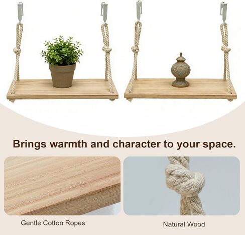 رف معلق على شكل حجرة، رف حائط على شكل حجرة مكتب مع خطافات حبل قابلة للتعديل، ملحقات مكتب لديكور المكتب، منظم، تخزين في أماكن العمل in Kuwait