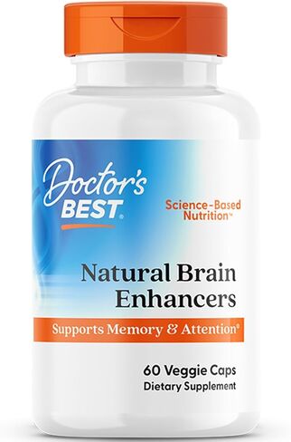 معززات الدماغ الطبيعية من Doctor's Best، غير معدلة وراثيًا، نباتية، خالية من الغلوتين، 60 كبسولة نباتية in Saudi Arabia