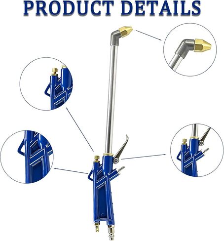 مسدس نفخ الهواء مع خرطوم بطول 3.55 قدم - مسدس تنظيف المحرك عالي الضغط للضواغط، أداة رش إزالة الشحوم للتنظيف in Kuwait