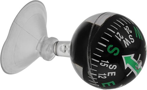 Portable Suction Cup Compass for Vehicle and Use Plastic Dashboard Navigation Ball Car and Boat Direction Guide Featuring Strong Attachment and Compact Design in Saudi Arabia