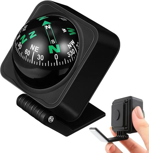 Car Compass Dashboard, Reliable Navigation Assistant for Vehicles, Durable Plastic Construction, Easy Installation, Enhanced Directional Guidance for Various Driving Conditions in Kuwait