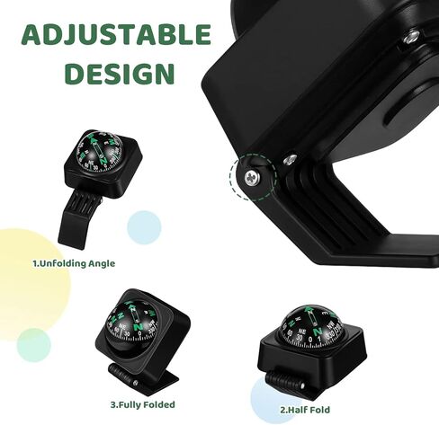 Car Compass Dashboard, Reliable Navigation Assistant for Vehicles, Durable Plastic Construction, Easy Installation, Enhanced Directional Guidance for Various Driving Conditions in Kuwait