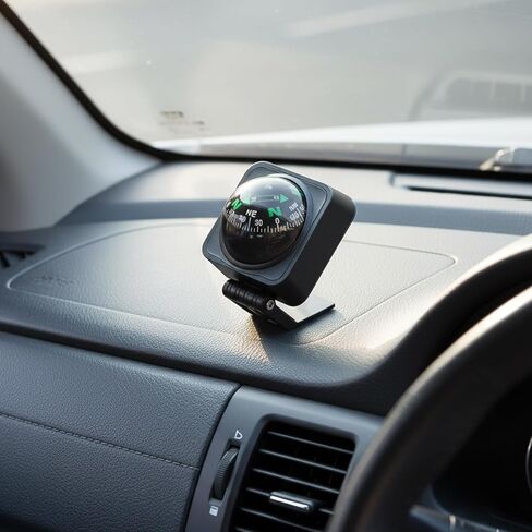 Car Compass Dashboard, Reliable Navigation Assistant for Vehicles, Durable Plastic Construction, Easy Installation, Enhanced Directional Guidance for Various Driving Conditions in Kuwait