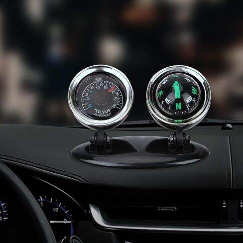 2 in 1 Car Compass Thermometer Dashboard Ornament Interior Decoration Auto Accessories for Trailer Truck Off Road 4x4 in Saudi Arabia